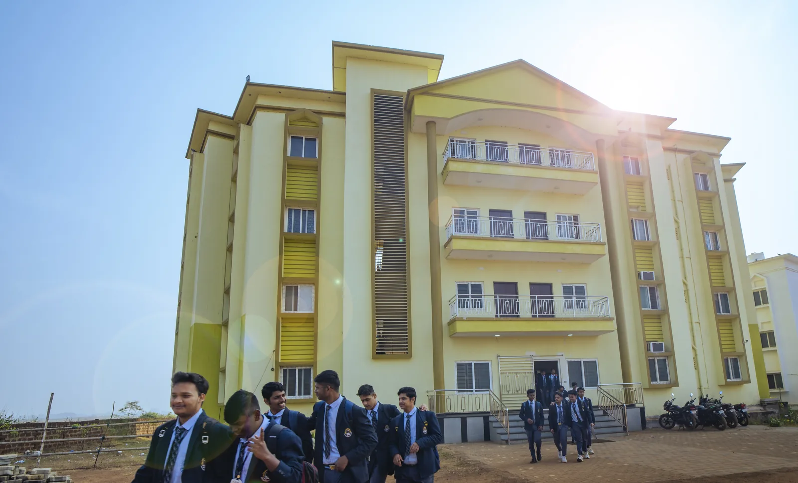 Boarders settling into the supervised campus hostel